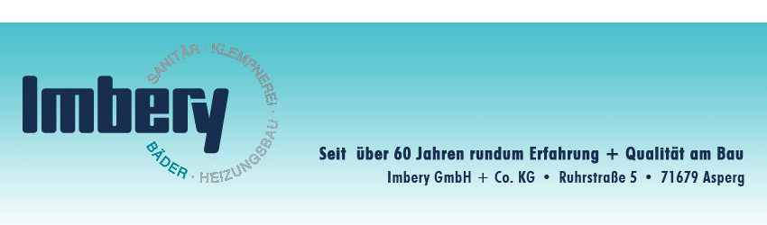 Imbery GmbH Asperg - Sanitär, Bäder, Heizungsbau, Klempnerei